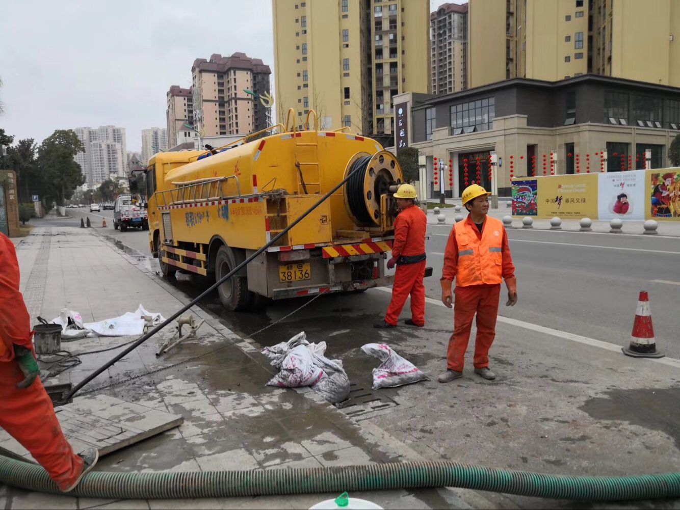 广陵排污管道清淤-管道清洗